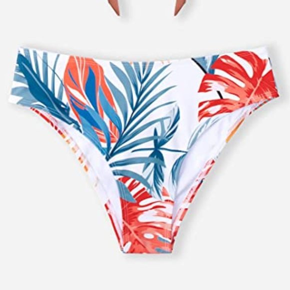 CUPSHE  Hanna Tropical Crisscross Tie Back Bikini NEW WITH TAGS! - Picture 8 of 14